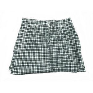 GINGHAM MINI SKIRT - DARK BLUE